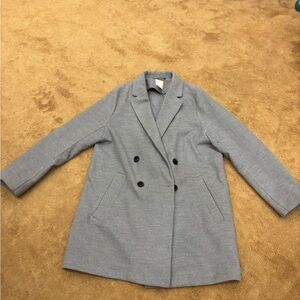 H&M Women's Light Gray Pea Coat